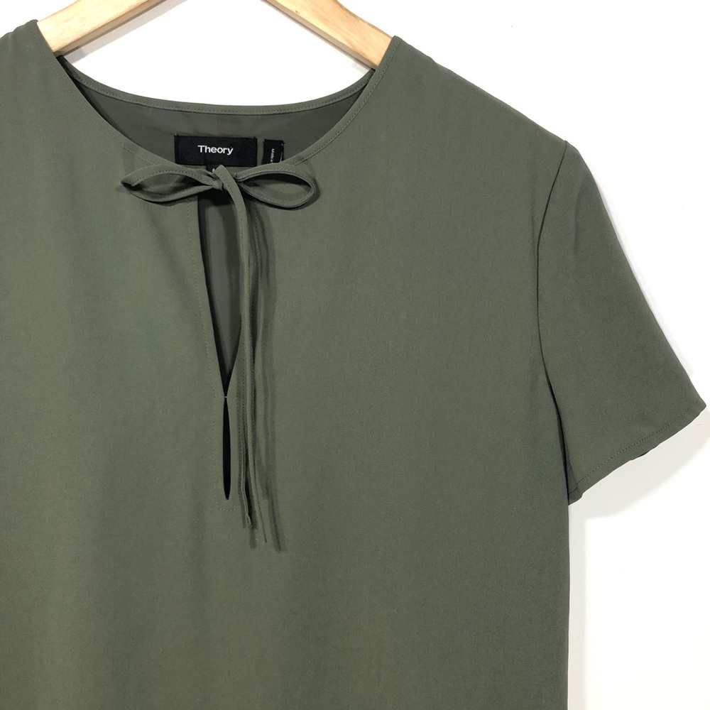 Theory Antazie Tie-neck Shift Dress - Picture 3 of 6